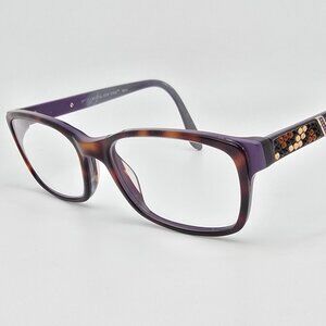 Jimmy Crystal New York Riga Havana Swarovski Crystals Eyeglasses Frame 51-16-135